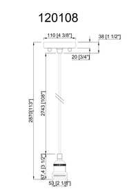 Trident 1 Light Mini Pendant - Black