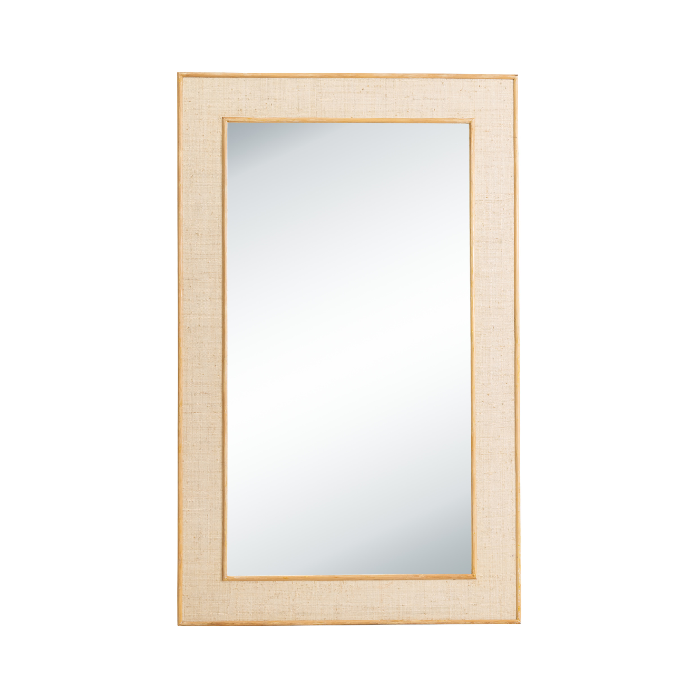 Serene Raffia Mirror - Floor