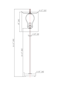 Svelte Buffet Lamp - Silver