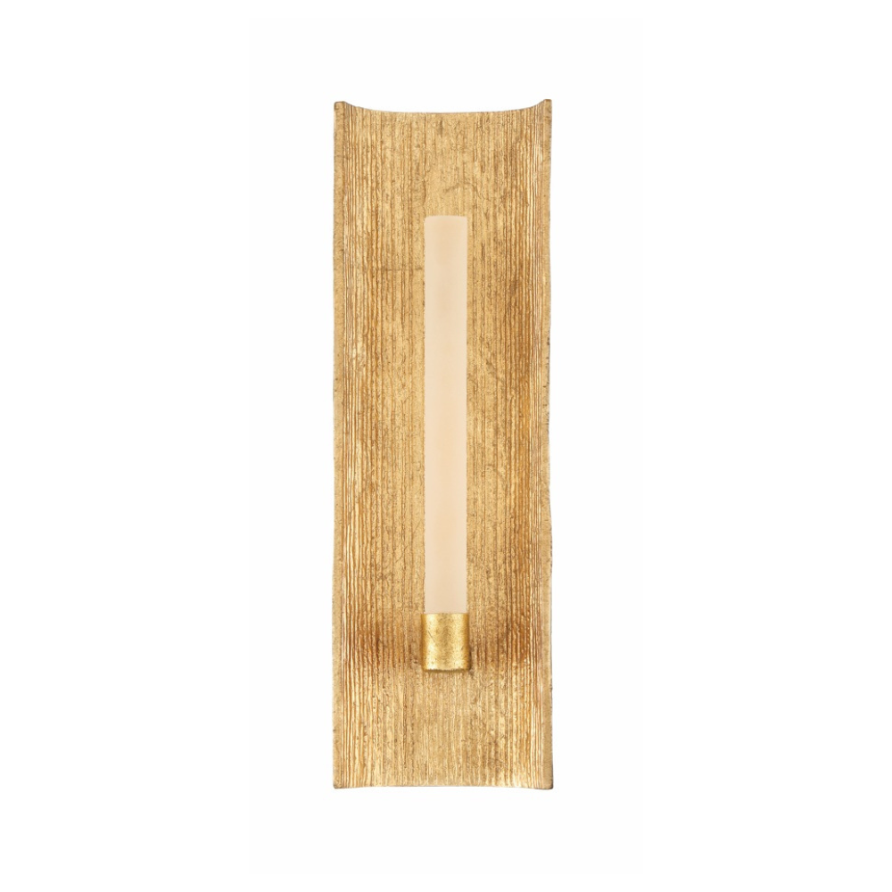 Ribbed LED Sconce - Gold Leaf