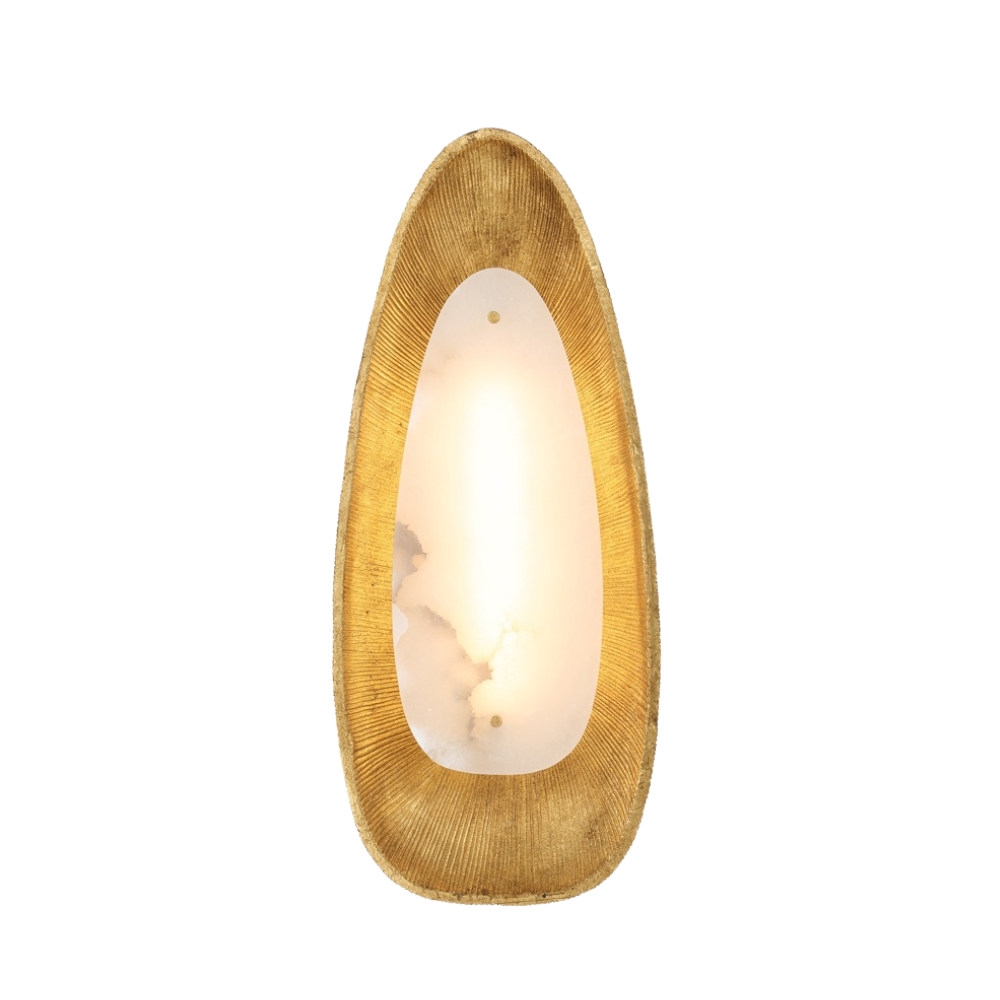Clam LED Sconce - Gold Leaf