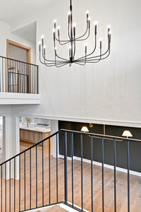 Beverly 18 Light Chandelier - Black