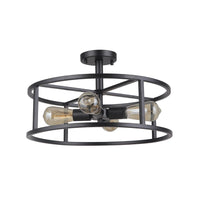 Mariana Home - Phillip 4 Lt Semi Flush - Black
