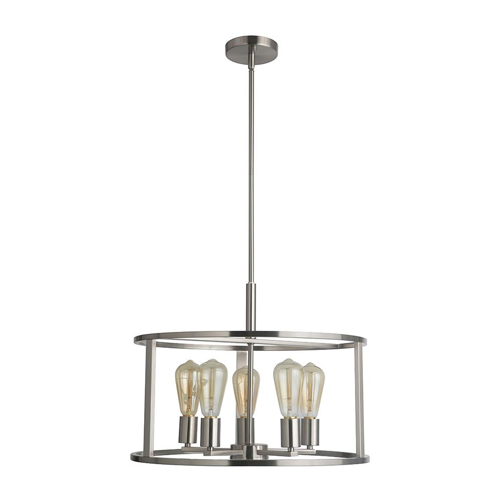 Webster 5 Light Pendant - Satin Nickel