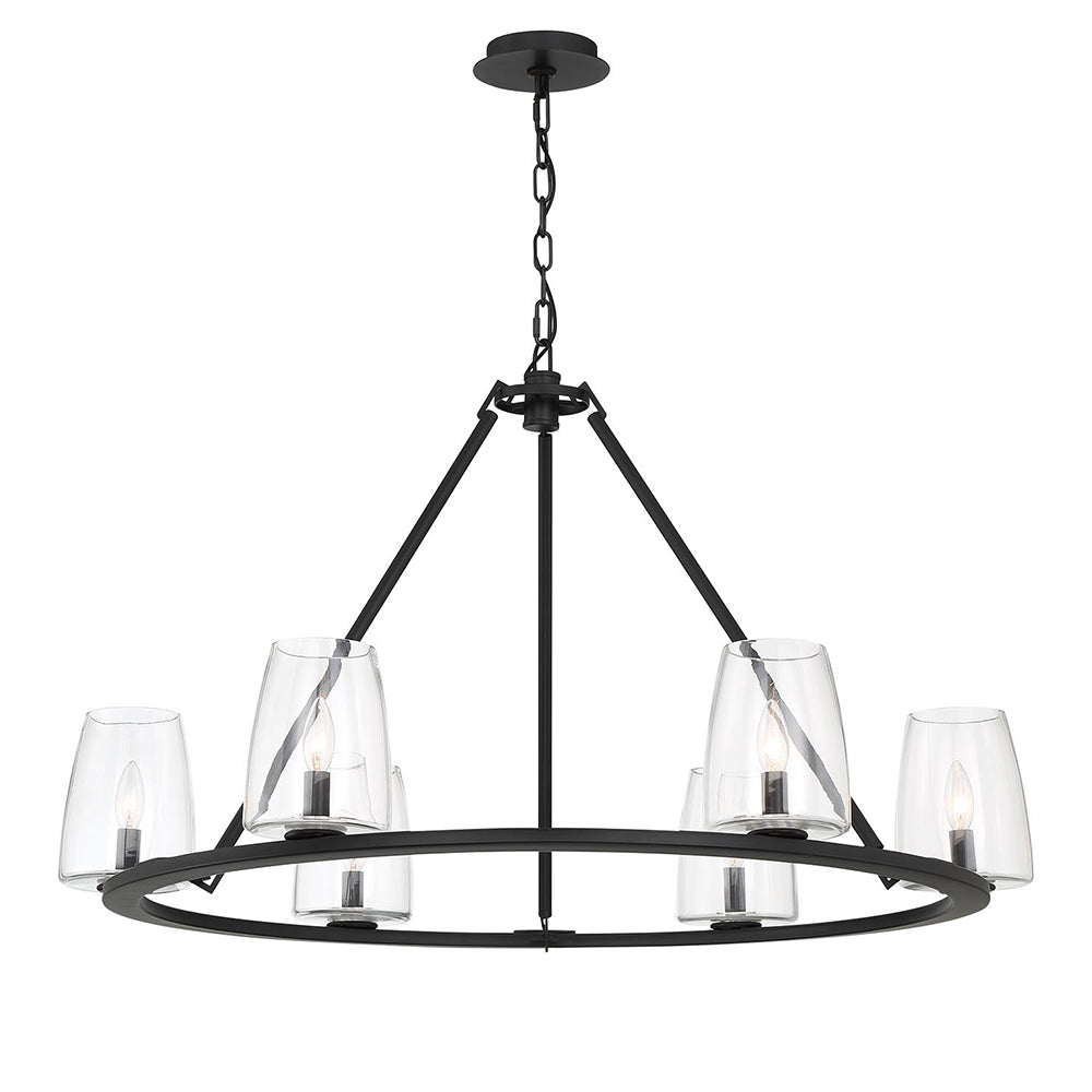 Beckett 6 Light Chandelier - Black