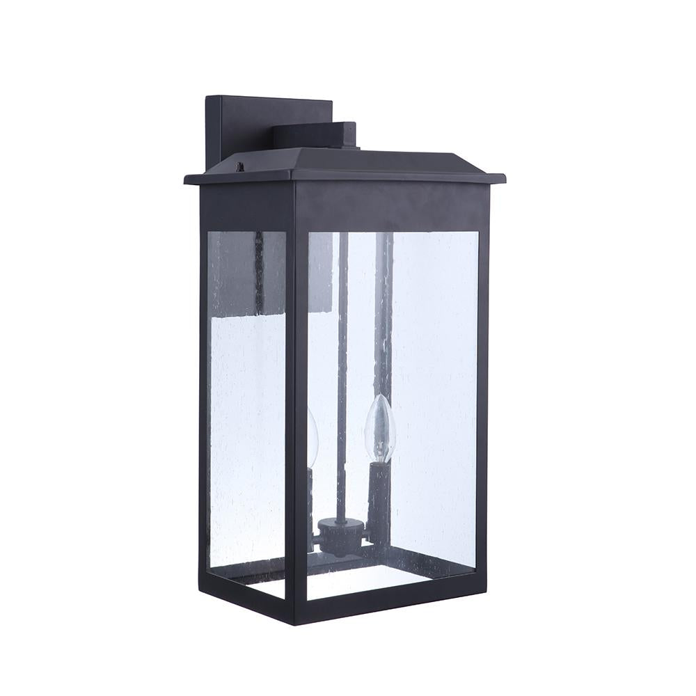 Carlisle 2 Light Outdoor Wall Mount - Black - Large