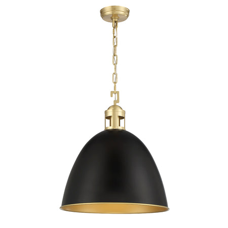 Ilixur 6 Light Pendant - Black & Aged Brass