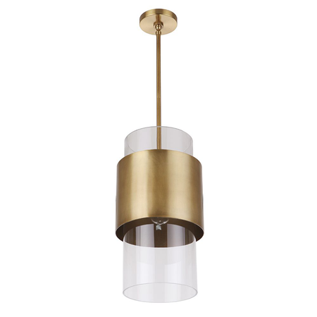 Lunar LED Pendant - Small - Aged Brass