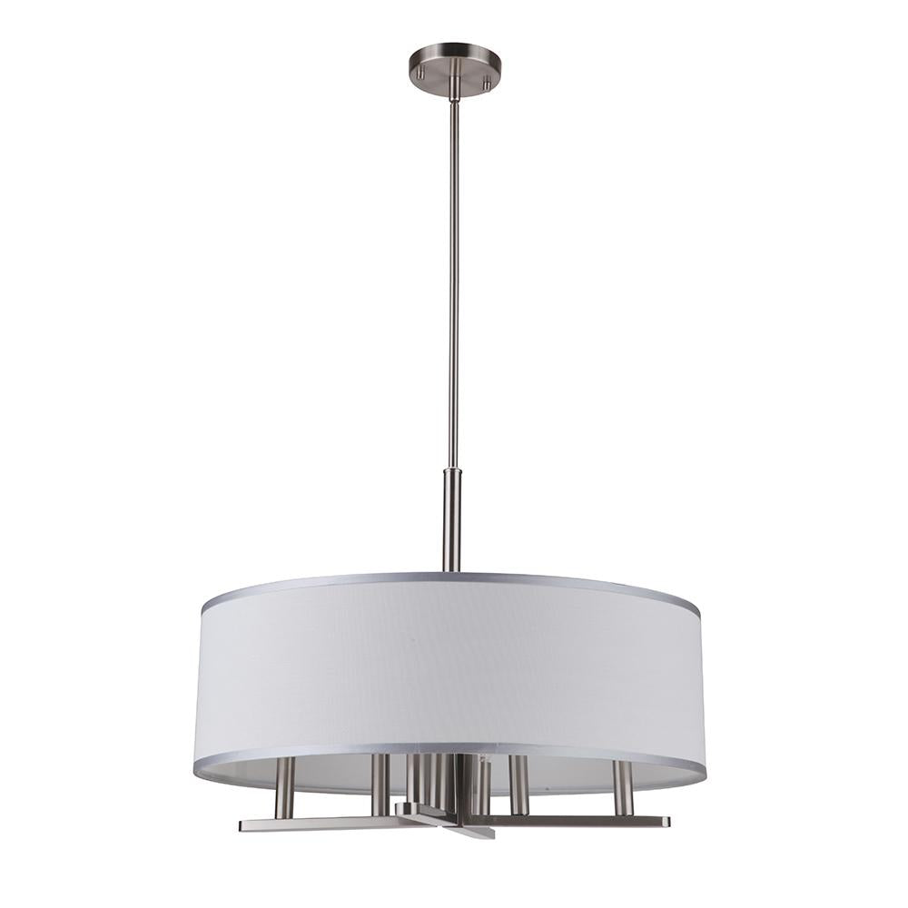 Dorman 8 Light Pendant - Satin Nickel