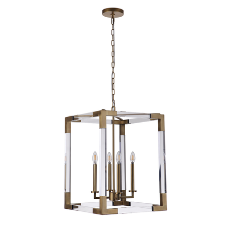 Lunar LED Pendant - Small - Aged Brass