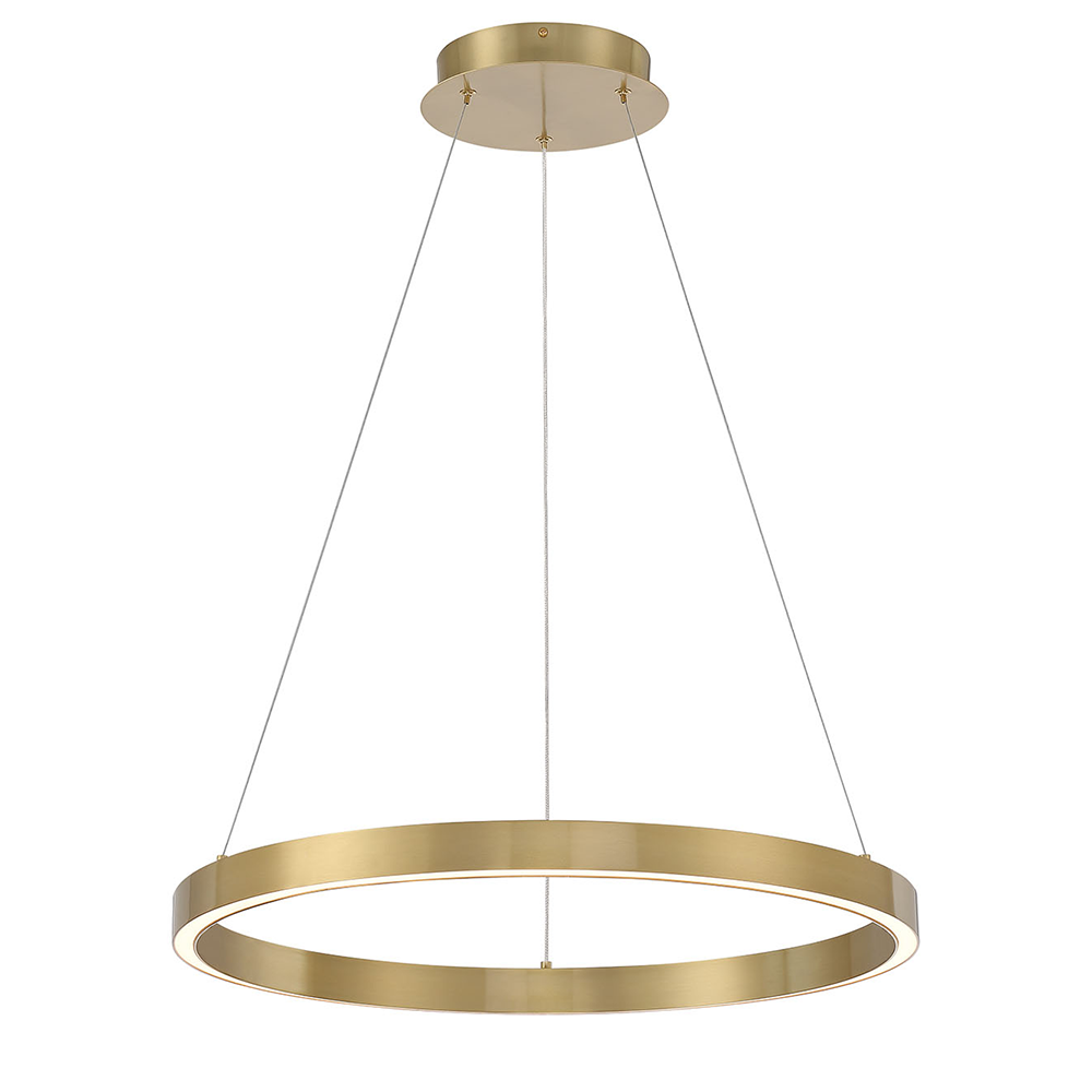 Lunar LED Pendant - Small - Aged Brass