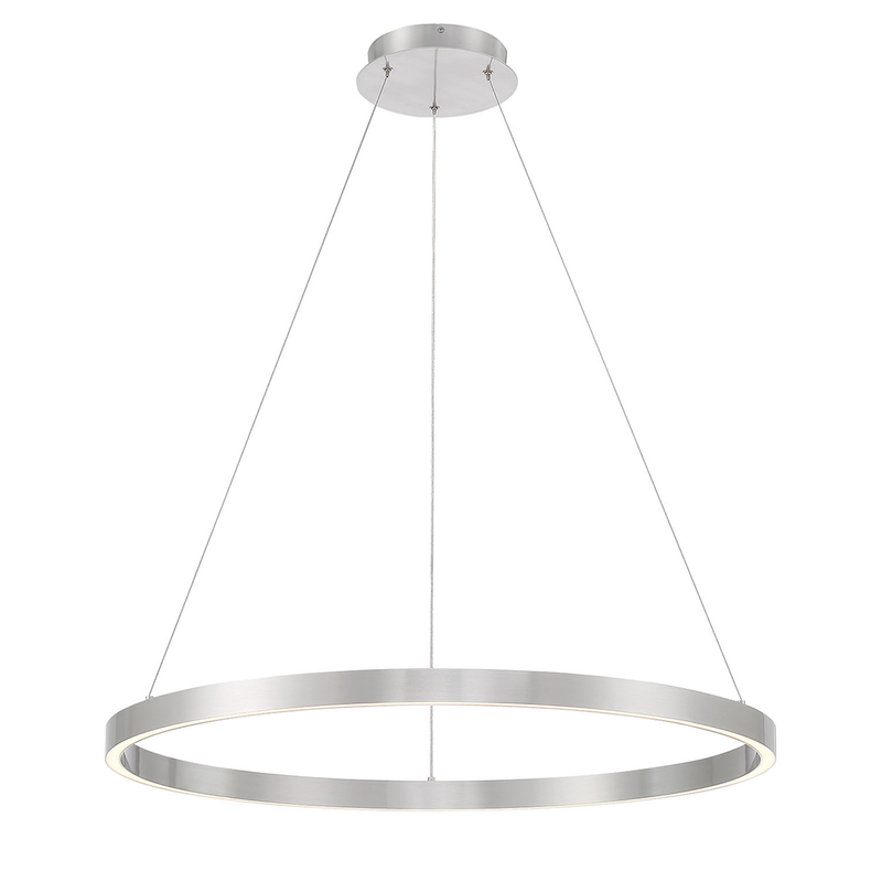 Silver LED Ring Chandelier
