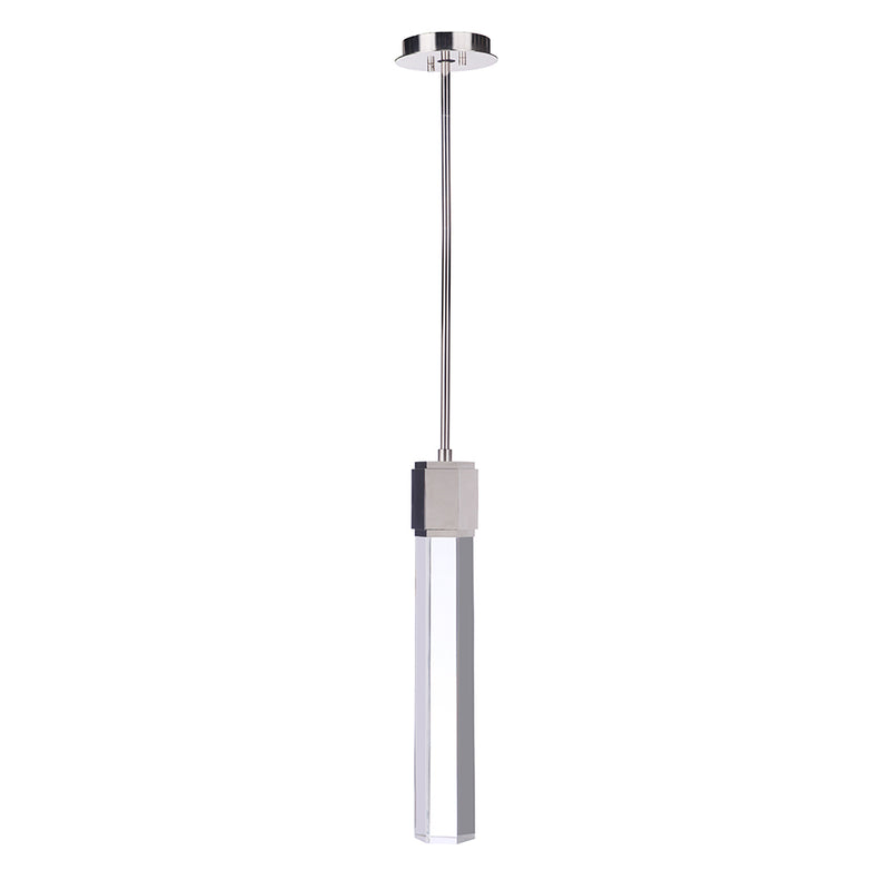 Mariana Home - Clarity LED Crystal Pendant - Polished Nickel