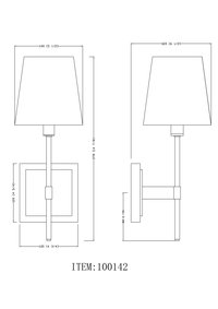 Baroque 1 Light Wall Sconce - Aged Brass