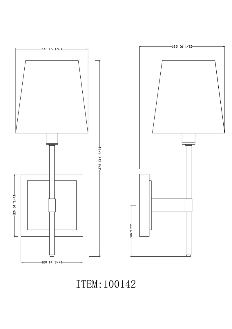 Baroque 1 Light Wall Sconce - Aged Brass