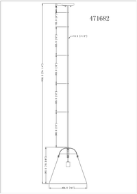 Blakely 1 Light Pendant - Black & Aged Brass