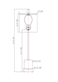 Ice Glass Buffet Lamp - Silver