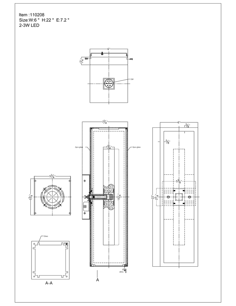Rhapsody 2 Light Wall Lantern