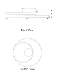 Twist LED Flush Mount - Black