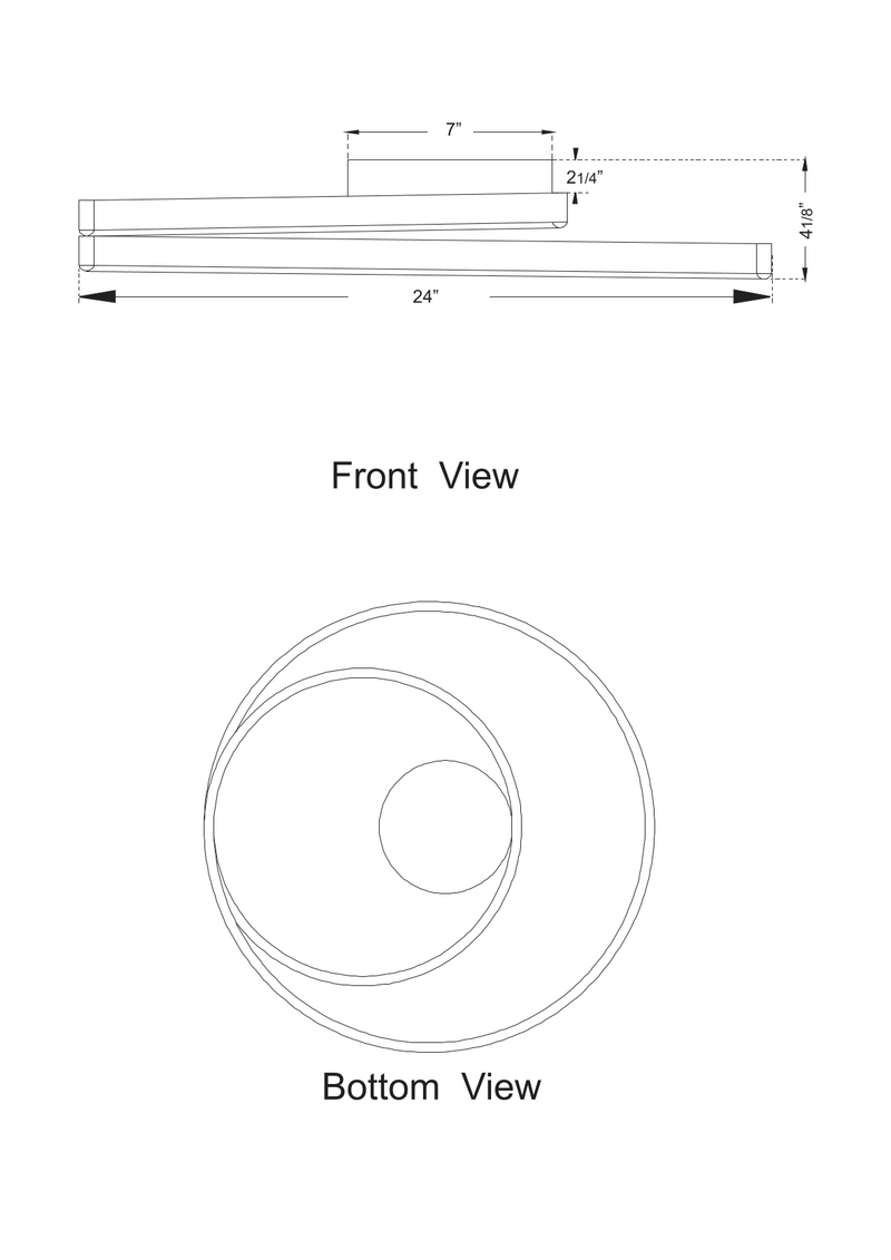 Twist LED Flush Mount - Black