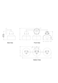 Milo 3 Light Bath - Black