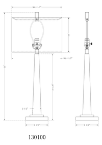 Obelisk Table Lamp - Travertine