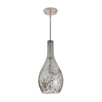 Olivia Art Glass Pendant - Smoky Metalic