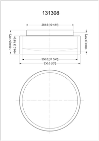 Duplo Two Light Flush Mount - Black