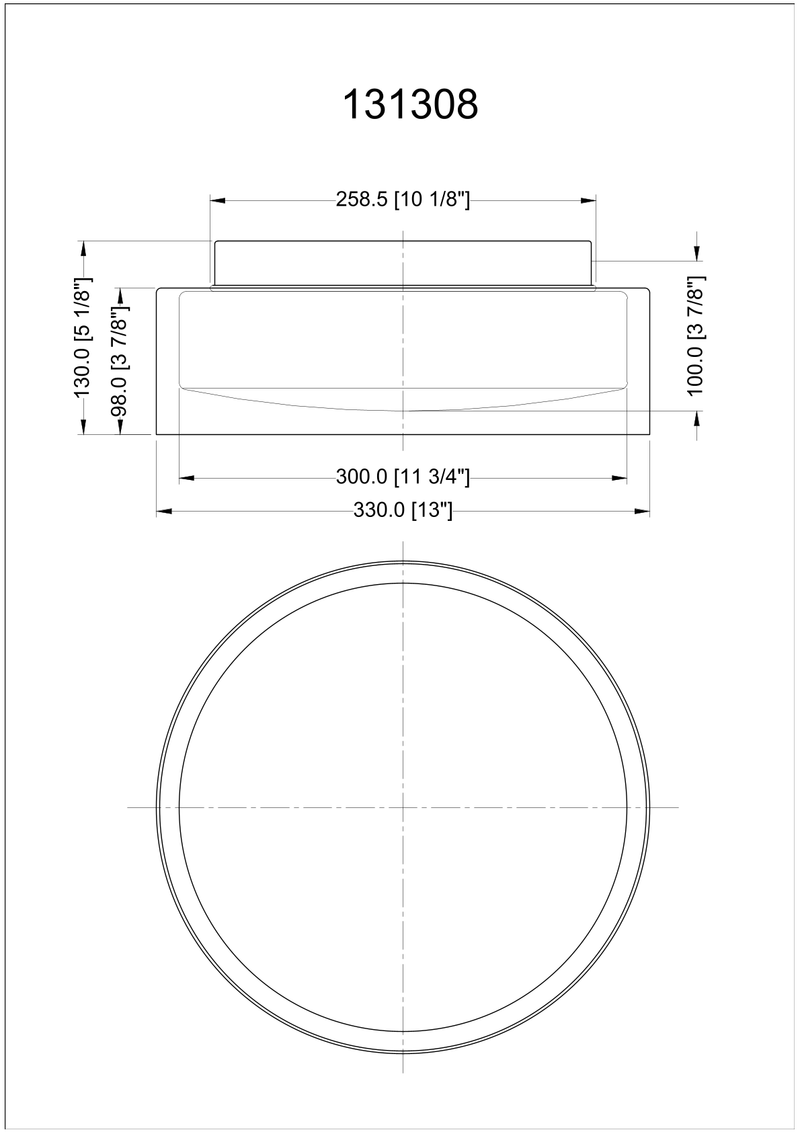 Duplo Two Light Flush Mount - Black
