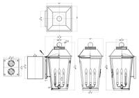 Topton 4 Light Outdoor Lantern - Medium
