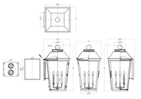 Topton 4 Light Outdoor Lantern - Large