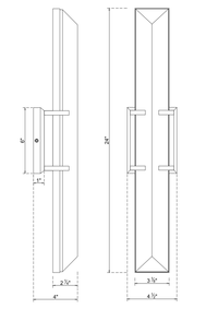 Aspen 1 Light LED Sconce