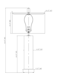 Ice Glass Table Lamp - Silver