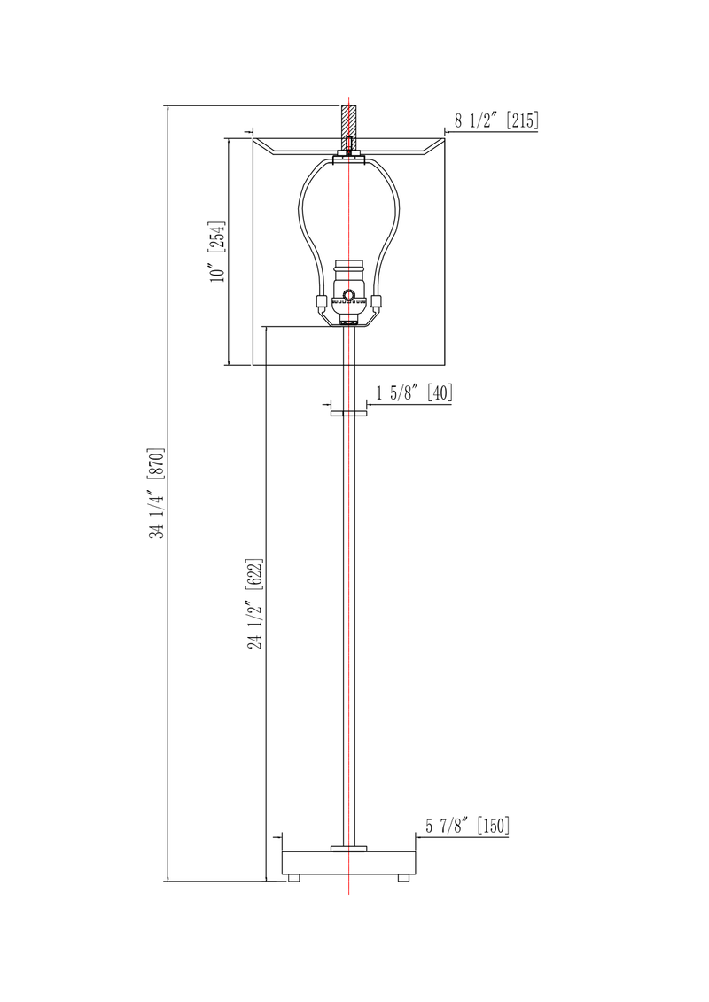 Svelte Buffet Lamp - Silver