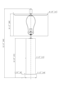 Ice Glass Table Lamp - Gold