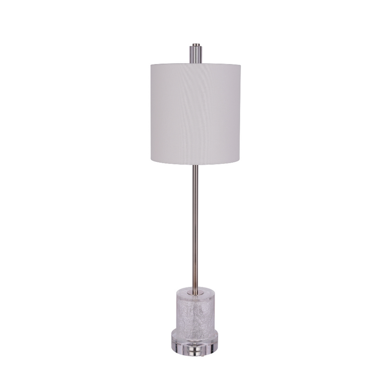 Ice Glass Buffet Lamp - Silver