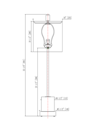 Ice Glass Buffet Lamp - Gold