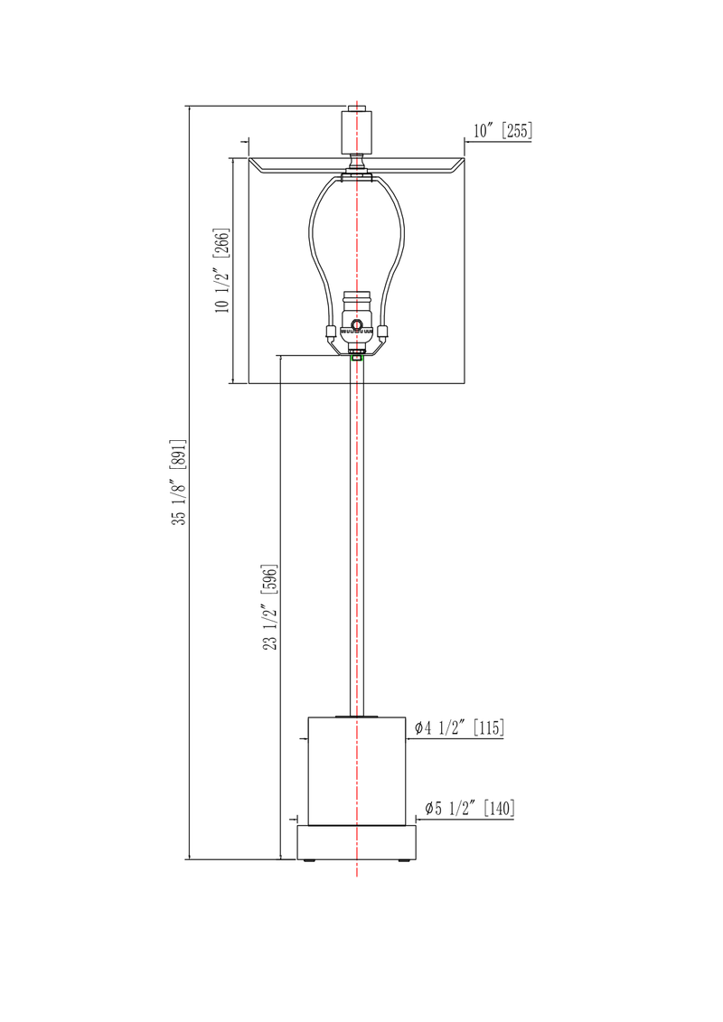 Ice Glass Buffet Lamp - Gold