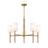 Hampton 5 Light Chandelier - Aged Brass