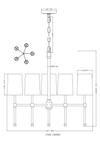 Hampton 5 Light Chandelier - Aged Brass