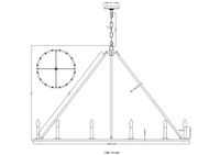 Lancelot 16 Light Chandelier - Black