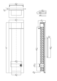 Alpine Large LED Outdoor Wall Lamp - Black