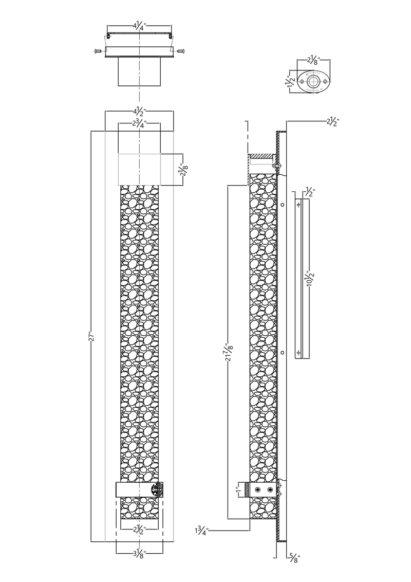 Tulane LED Wall Mount - Small - Black