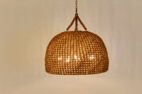 Ellna Pendant - Natural + Antique Brass