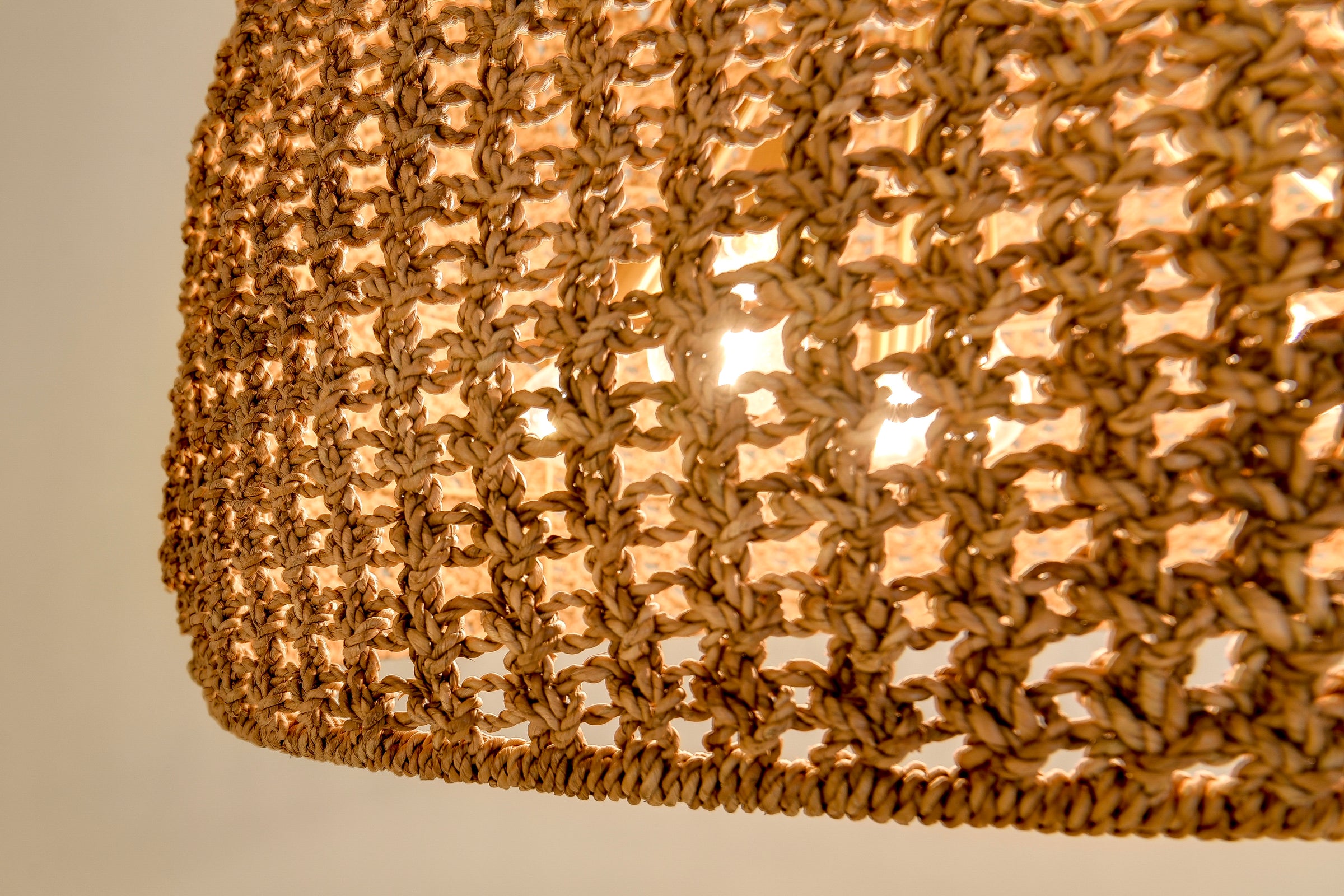 Ellna Pendant - Natural + Antique Brass