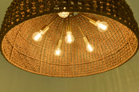 Ellna Pendant - Natural + Antique Brass