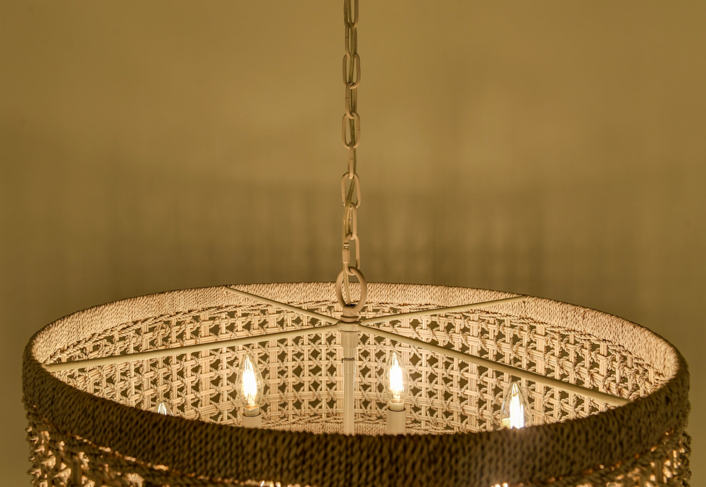 Tulia Chandelier - White Washed + White