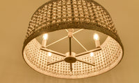 Tulia Chandelier - White Washed + White