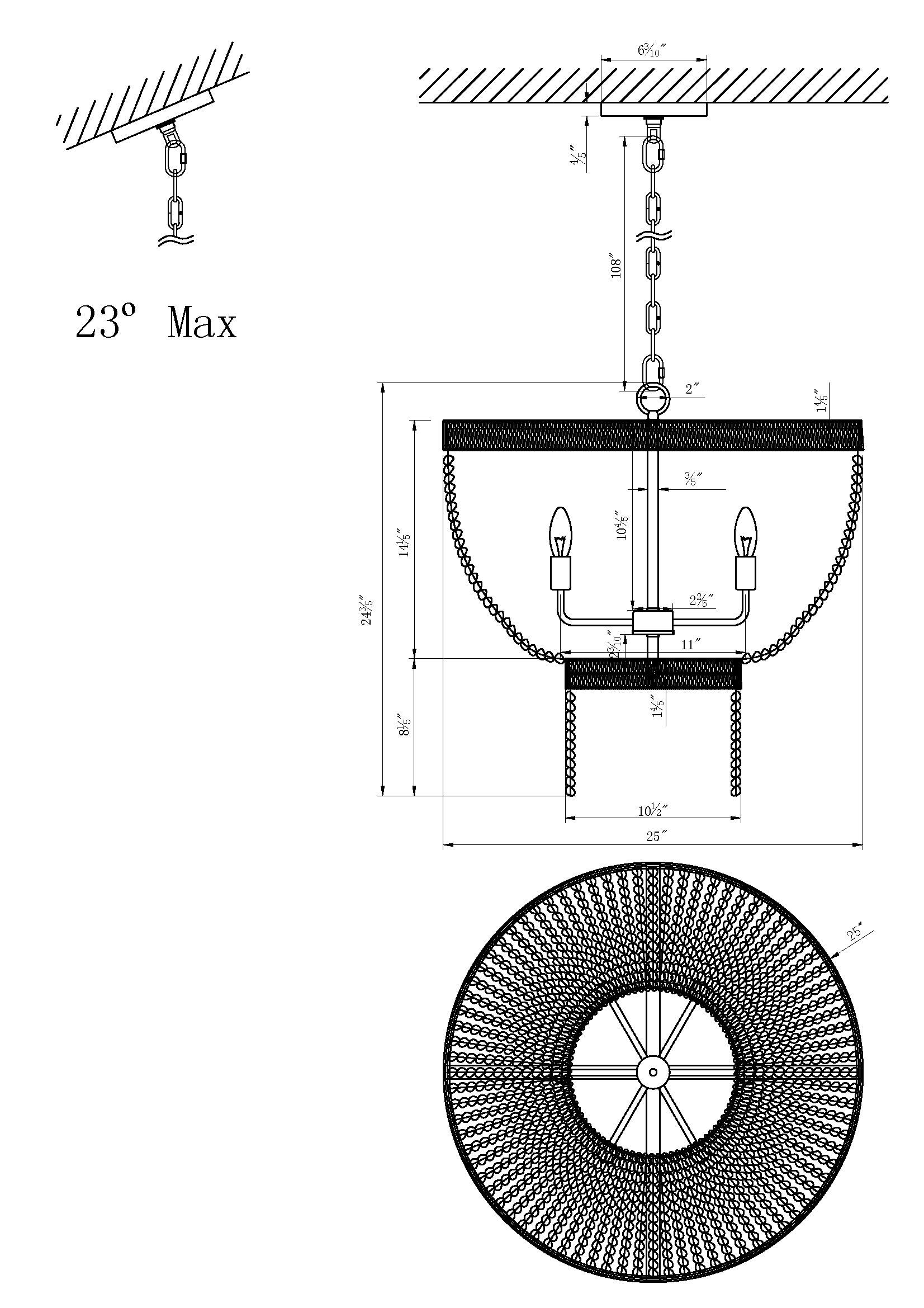 Naples Chipped Quartz Chandelier