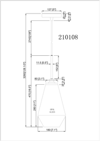 Nimbus II 1 Light Pendant - Black